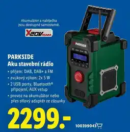 Lidl PARKSIDE Aku stavební rádio nabídka