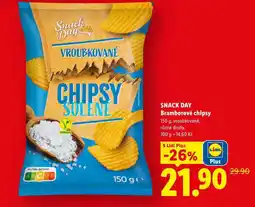 Lidl Snack Day VROUBKOVANÉ CHIPSY nabídka