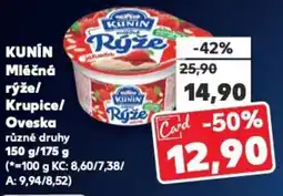 Kaufland KUNIN Mléčná rýže/ Krupice/ Oveska nabídka