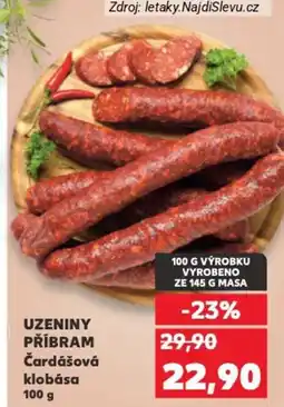 Kaufland UZENINY PŘÍBRAM Čardášová klobása nabídka