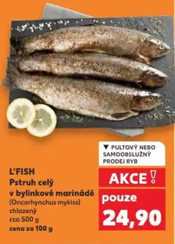 Kaufland L'FISH Pstruh celý v bylinkové marinádě nabídka