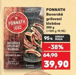 Kaufland PONNATH Bavorská grilovací klobása nabídka