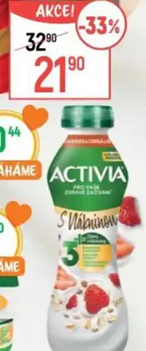 Globus Activia nápoj nabídka