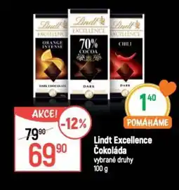 Globus Lindt Excellence Čokoláda nabídka