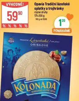 Globus Opavia Tradiční lázeňské oplatky a trojhránky nabídka