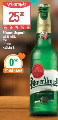 Globus Pilsner Urquell světlý ležák nabídka