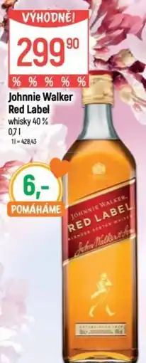 Globus Johnnie Walker Red Label whisky 40% nabídka