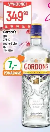 Globus Gordon's gin 37,5% nabídka