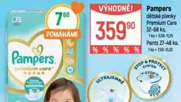 Globus Pampers dětské plenky Premium Care nabídka