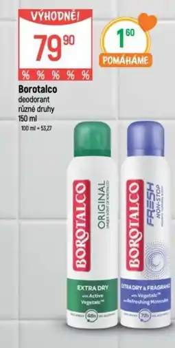Globus Borotalco deodorant nabídka