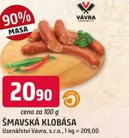 Trefa ŠMAVSKÁ KLOBÁSA nabídka