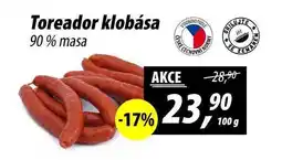ZEMAN Toreador klobása 90% masa nabídka