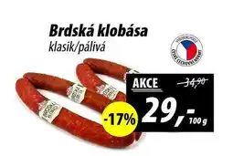 ZEMAN Brdská klobása klasik/pálivá nabídka