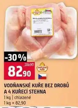 Terno VODŇANSKÉ KUŘE BEZ DROBŮ A 4 KUŘECÍ STEHNA 1 kg chlazené nabídka