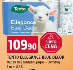 Terno TENTO ELLEGANCE BLUE DECOR 16x 18 m toaletní papír 3vrstvý nabídka