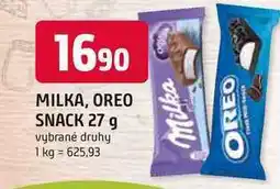 Trefa MILKA, OREO SNACK nabídka