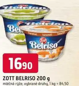 Trefa Zott Belriso mléčná rýže různé příchutě nabídka
