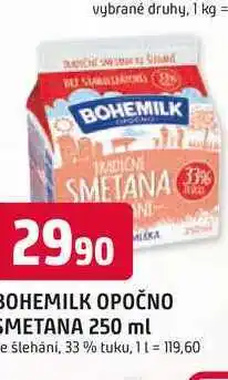 Trefa BOHEMILK OPOČNO SMETANA 250 ml ke šlehání, 33 % tuku nabídka