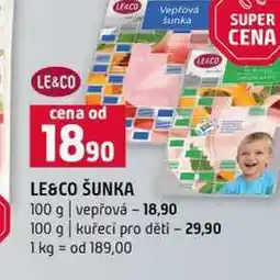 Terno LE&CO ŠUNKA 100 g vepřová 100 g kuřecí pro děti nabídka