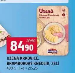 Terno UZENÁ KRKOVICE, BRAMBOROVÝ KNEDLÍK, ZELİ nabídka