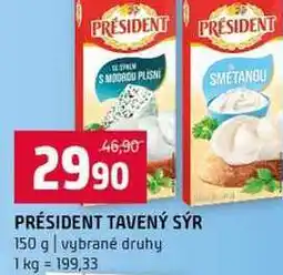 Terno PRÉSIDENT TAVENÝ SÝR 150 g vybrané druhy nabídka