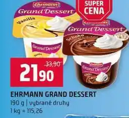 Terno EHRMANN GRAND DESSERT 190 g vybrané druhy nabídka
