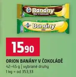 Terno ORION BANÁNY V ČOKOLÁDĚ 42-45 g vybrané druhy nabídka