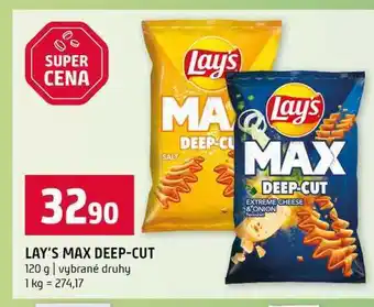 Terno LAY'S MAX DEEP-CUT 120 g vybrané druhy nabídka