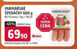 Trefa FARMÁŘSKÉ ŠPEKÁČKY 600 g 80% masa nabídka