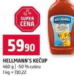 Terno HELLMANN'S KEČUP 460 g -50% cukru nabídka