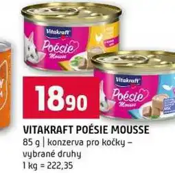 Terno VITAKRAFT POÉSIE MOUSSE 85 g konzerva pro kočky vybrané druhy nabídka