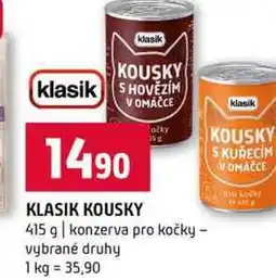 Terno KLASIK KOUSKY 415 g konzerva pro kočky vybrané druhy klasik nabídka