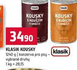 Terno KLASIK KOUSKY 1240 g konzerva pro psy vybrané druhy nabídka