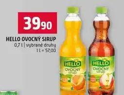Terno HELLO OVOCNÝ SIRUP 0,7l vybrané druhy nabídka