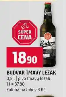 Terno BUDVAR TMAVÝ LEŽÁK 0,5l pivo tmavý ležák nabídka