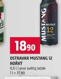 Terno OSTRAVAR MUSTANG 12 HOŘKÝ 0,5l pivo světlý ležák nabídka
