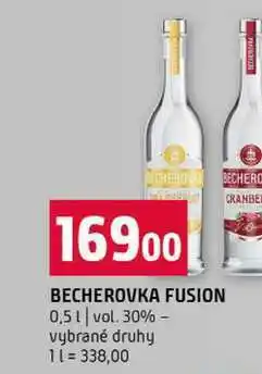 Terno BECHEROVKA FUSION 0,5l vol. 30% vybrané druhy nabídka