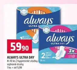 Terno ALWAYS ULTRA DAY 8-10 ks hygienické vložky vybrané druhy nabídka