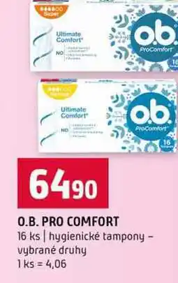 Terno O.B. PRO COMFORT 16 ks hygienické tampony vybrané druhy nabídka