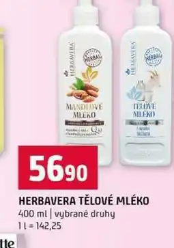 Terno HERBAVERA TĚLOVÉ MLÉKO 400 ml vybrané druhy nabídka