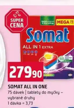 Terno SOMAT ALL IN ONE 75 dávek tablety do myčky vybrané druhy nabídka