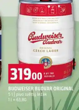 Terno BUDWEISER BUDVAR ORIGINAL 5l pivo světlý leżak nabídka