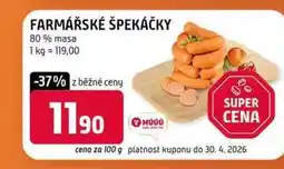 Terno FARMÁŘSKÉ ŠPEKÁČKY 80% masa nabídka