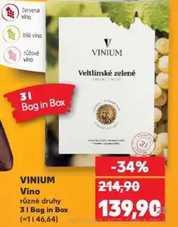 Kaufland VINIUM Vino nabídka