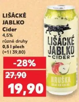 Kaufland LIŠÁCKÉ JABLKO Cider 4,5% nabídka