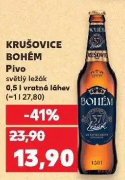 Kaufland KRUŠOVICE BOHÉM Pivo nabídka