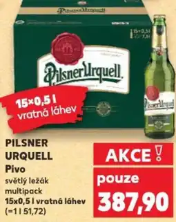 Kaufland PILSNER URQUELL Pivo světlý ležák nabídka