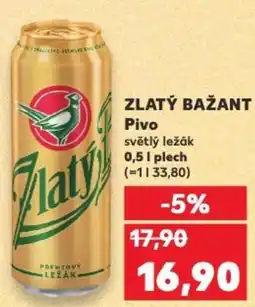 Kaufland ZLATÝ BAŽANT Pivo nabídka