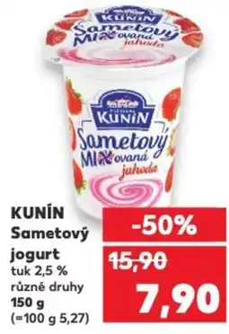 Kaufland KUNIN Sametový jogurt tuk 2,5% nabídka