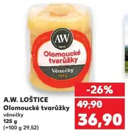 Kaufland A.W. LOŠTICE Olomoucké tvarůžky věnečky nabídka